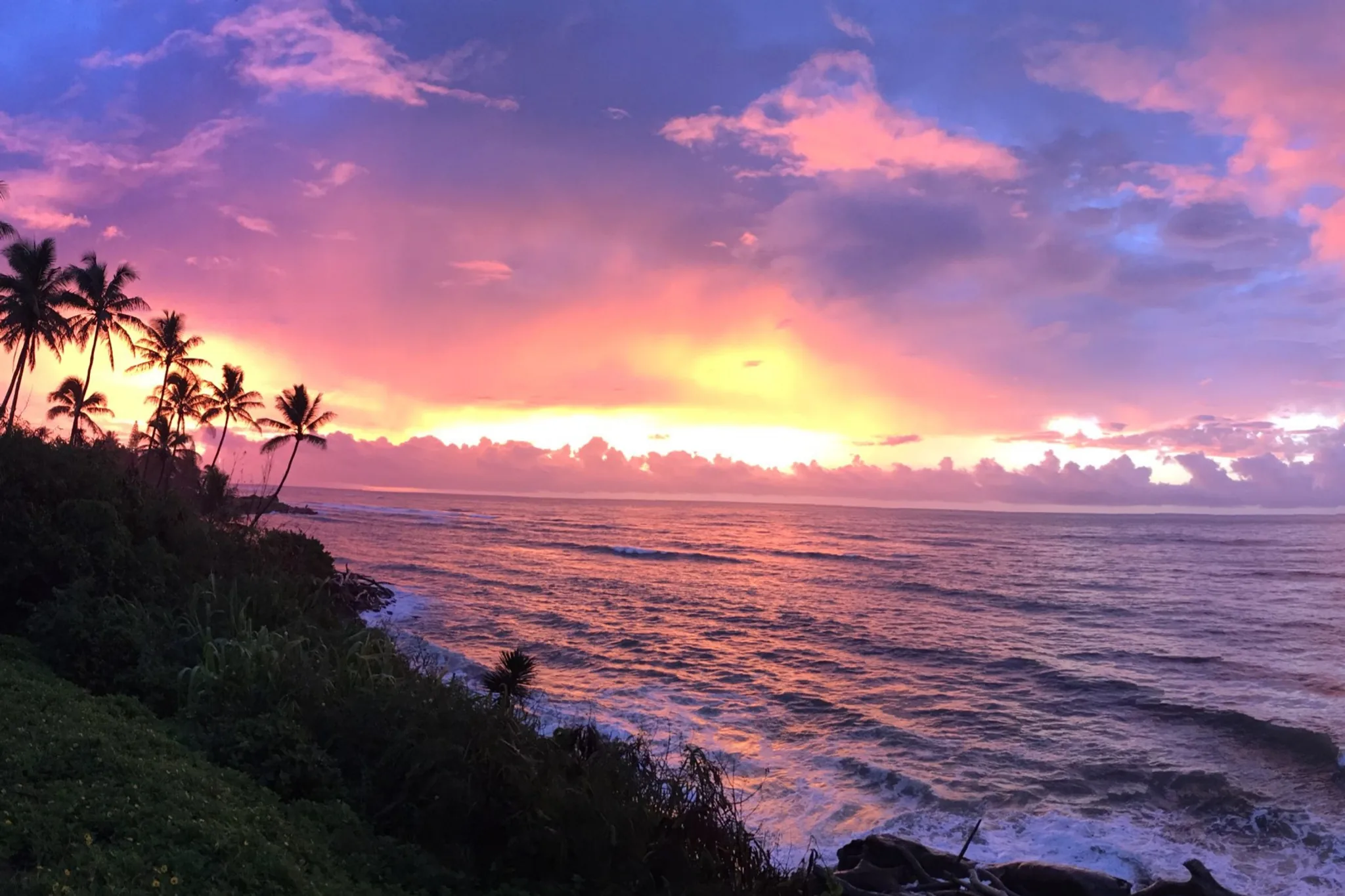 Kauai sunset coastline