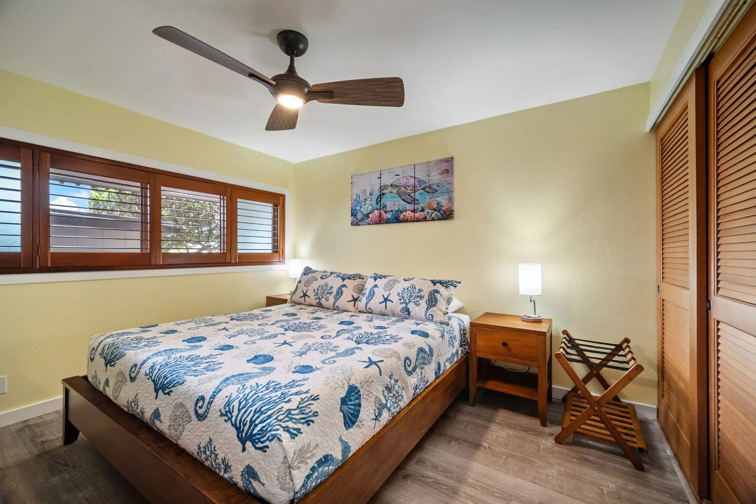 Bedroom with bed and closet