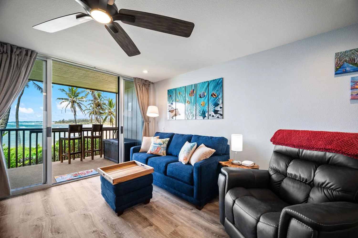 Living room looking toward the lanai
